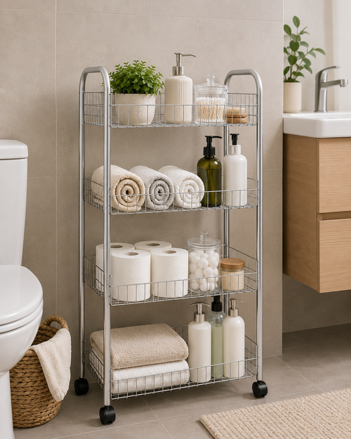 Rolbare Opbergtrolley met 4 Lagen