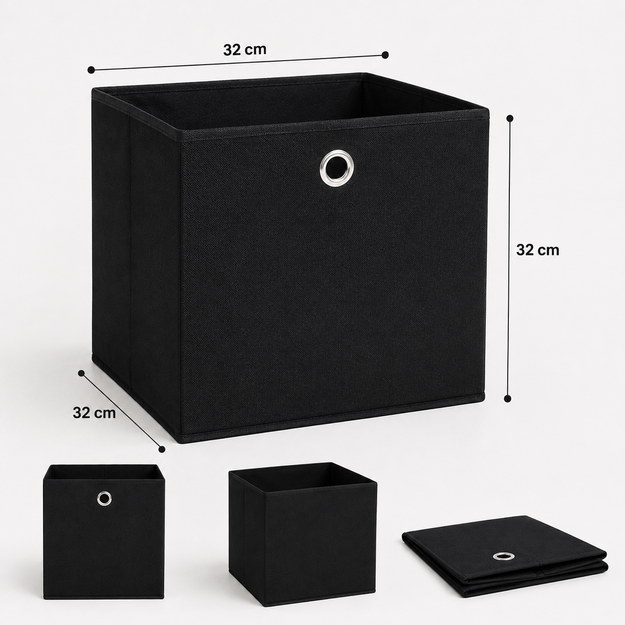 Opbergboxen Set van 4 – Opvouwbaar & Ruimtebesparend