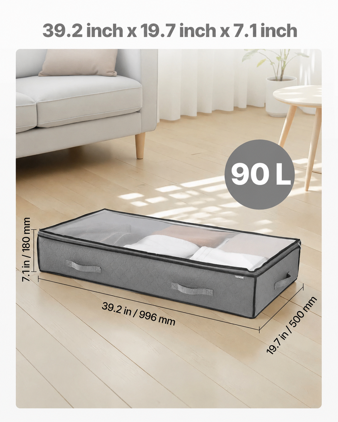 Onderbed Opbergbox Set (6 stuks) – Ruimtebesparend & Opvouwbaar