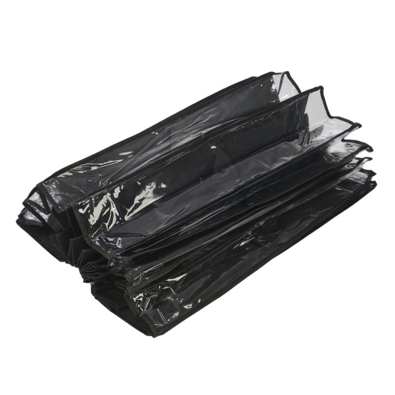 Door-mounted shoe storage black