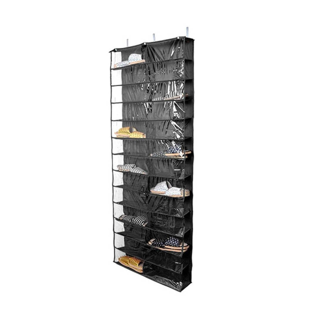 Door-mounted shoe storage black