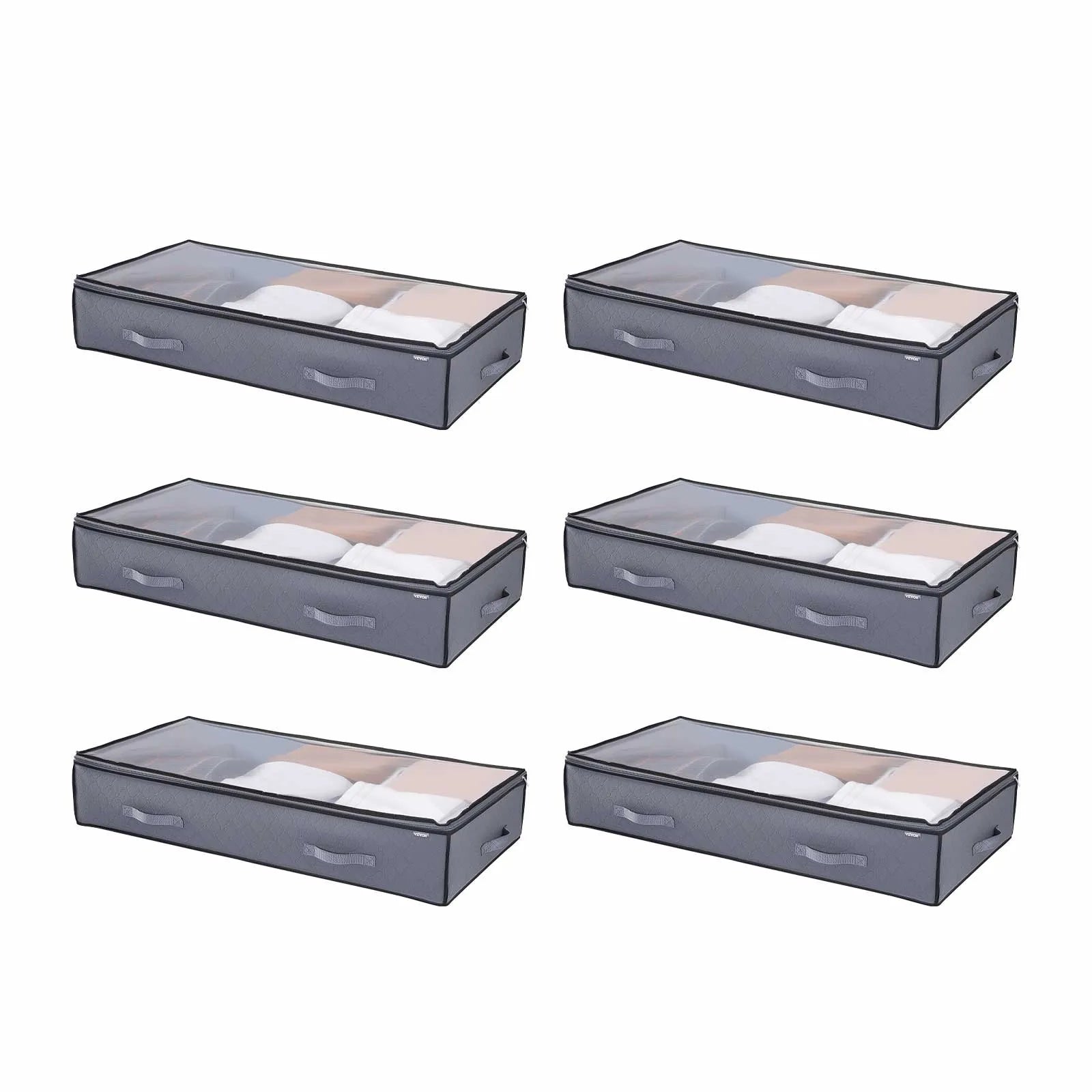 Onderbed Opbergbox Set (6 stuks) – Ruimtebesparend & Opvouwbaar